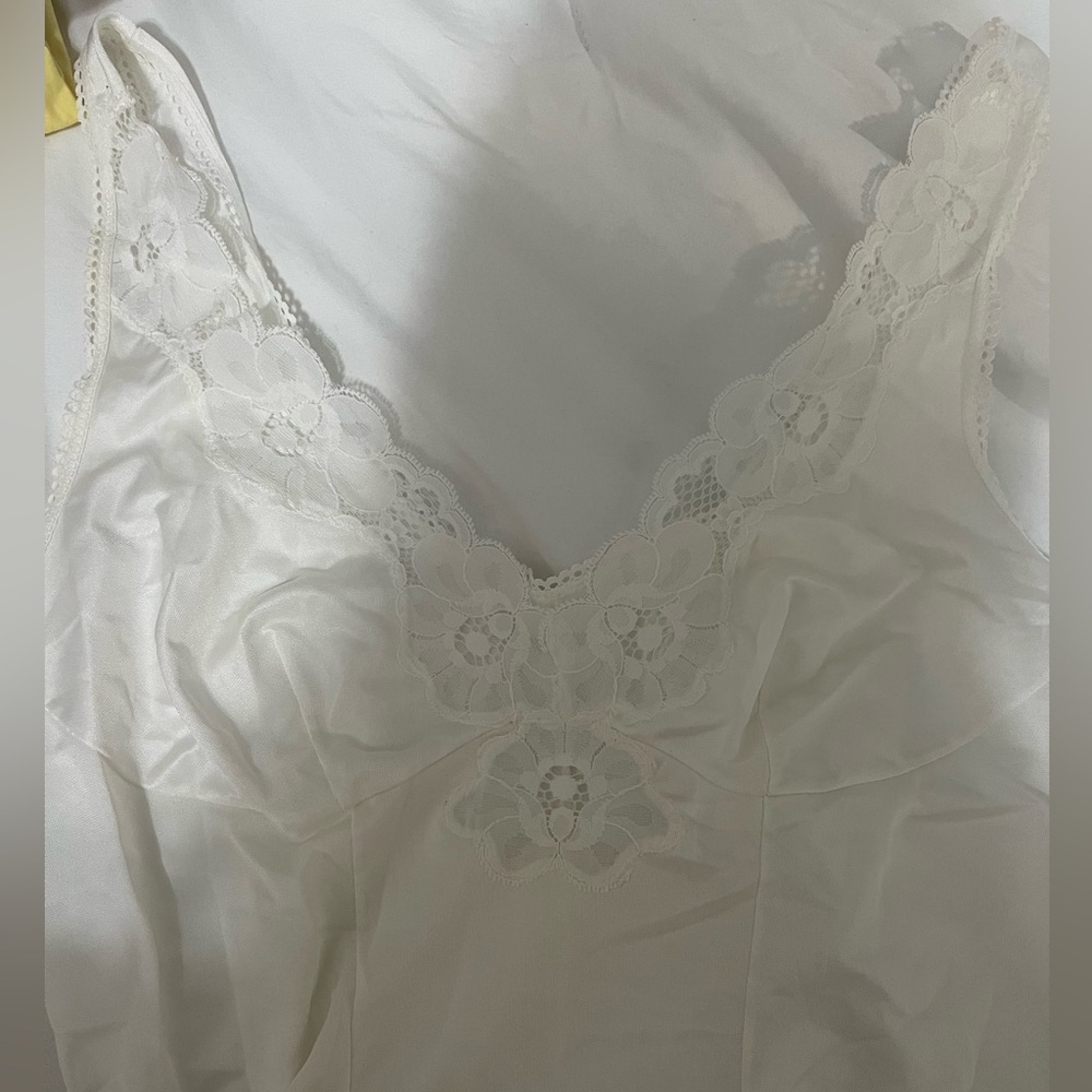 Vintage White lace slip dress